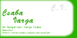 csaba varga business card